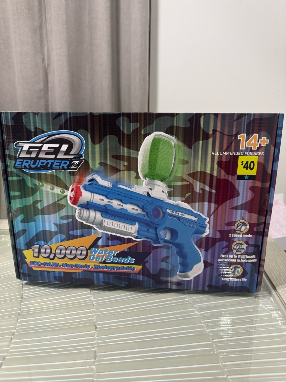 Gel Erupter Blue Water Gel Bead Blaster for Kids